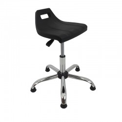Taboret kasowy Chrom PU1 na stopkach